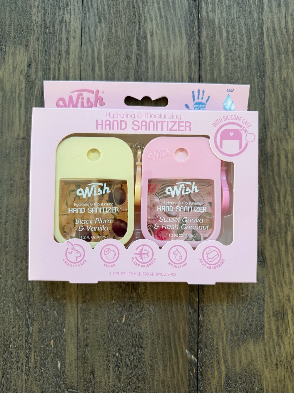 Wish 2pc scented hand sanitizer set 1.2fl oz
New